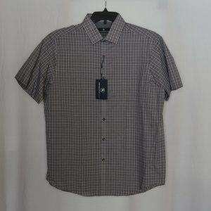 Men's Size L Hart Schaffner Marx Casual Button-Down Short-Sleeve Shirt, NWT